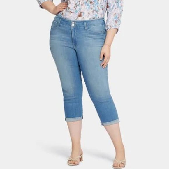 Nydj Chloe Capri Hollywood Jean in Mesmerize Size 14 - Picture 3 of 16